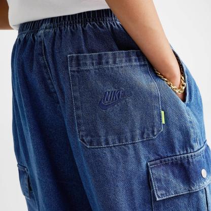 Big Kids' Nike Sportswear Collection Denim Cargo Pants - Mystic Navy/Aegean Storm/Coastal Blue