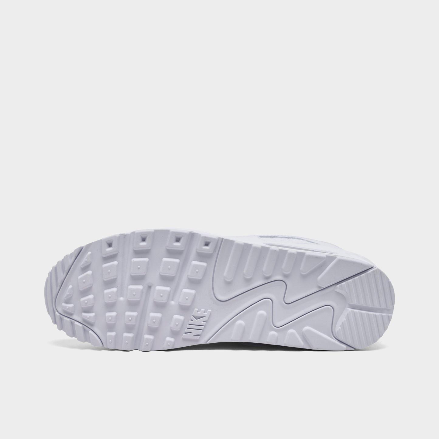 Men's Nithtke Air Max 90 Casual Shoes - Part 4 - White/White/Wolf Grey/White - Bottom view