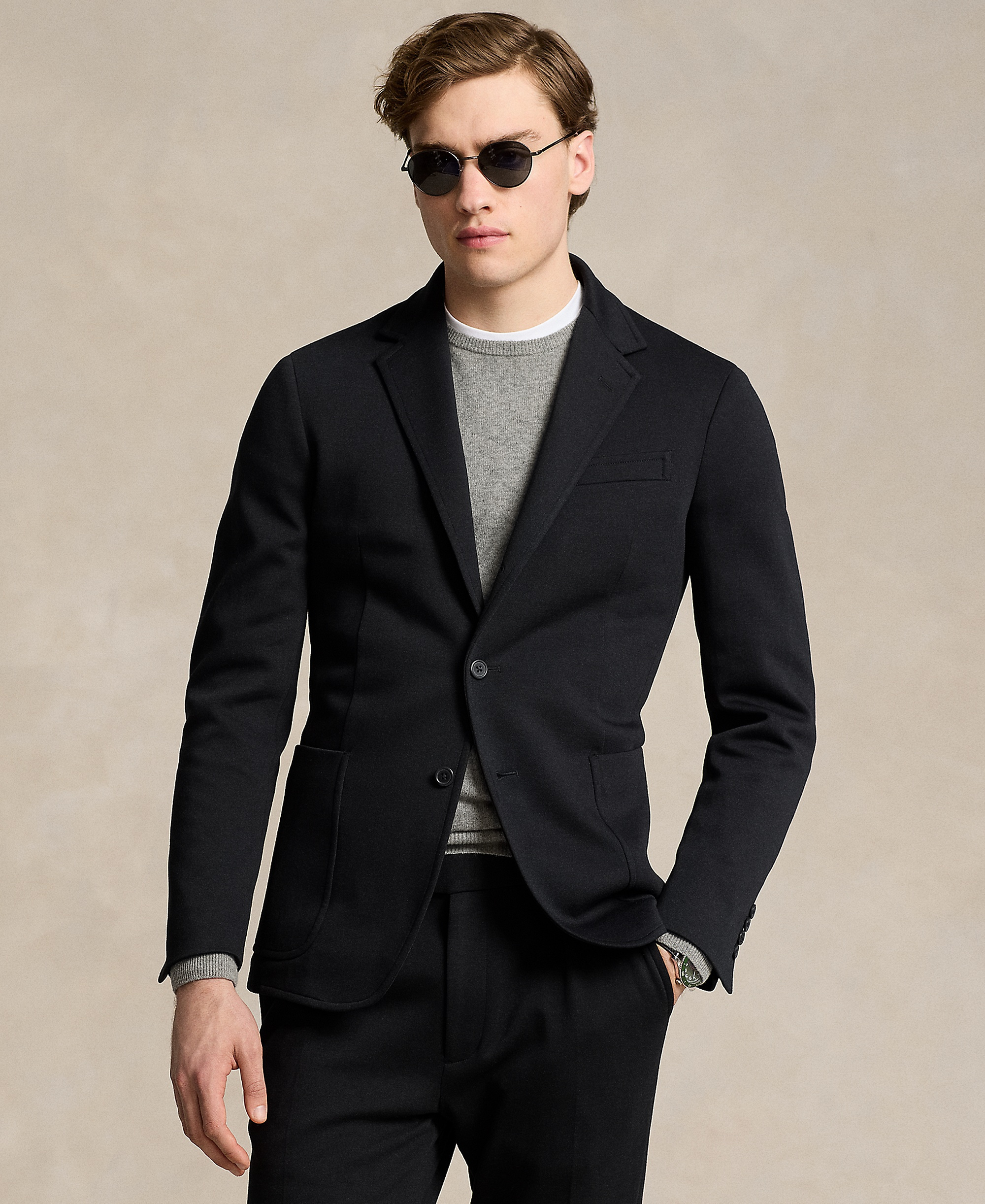 Polo Ralph Lauren Men's Polo Soft Double-Knit Suit Jacket - Black
