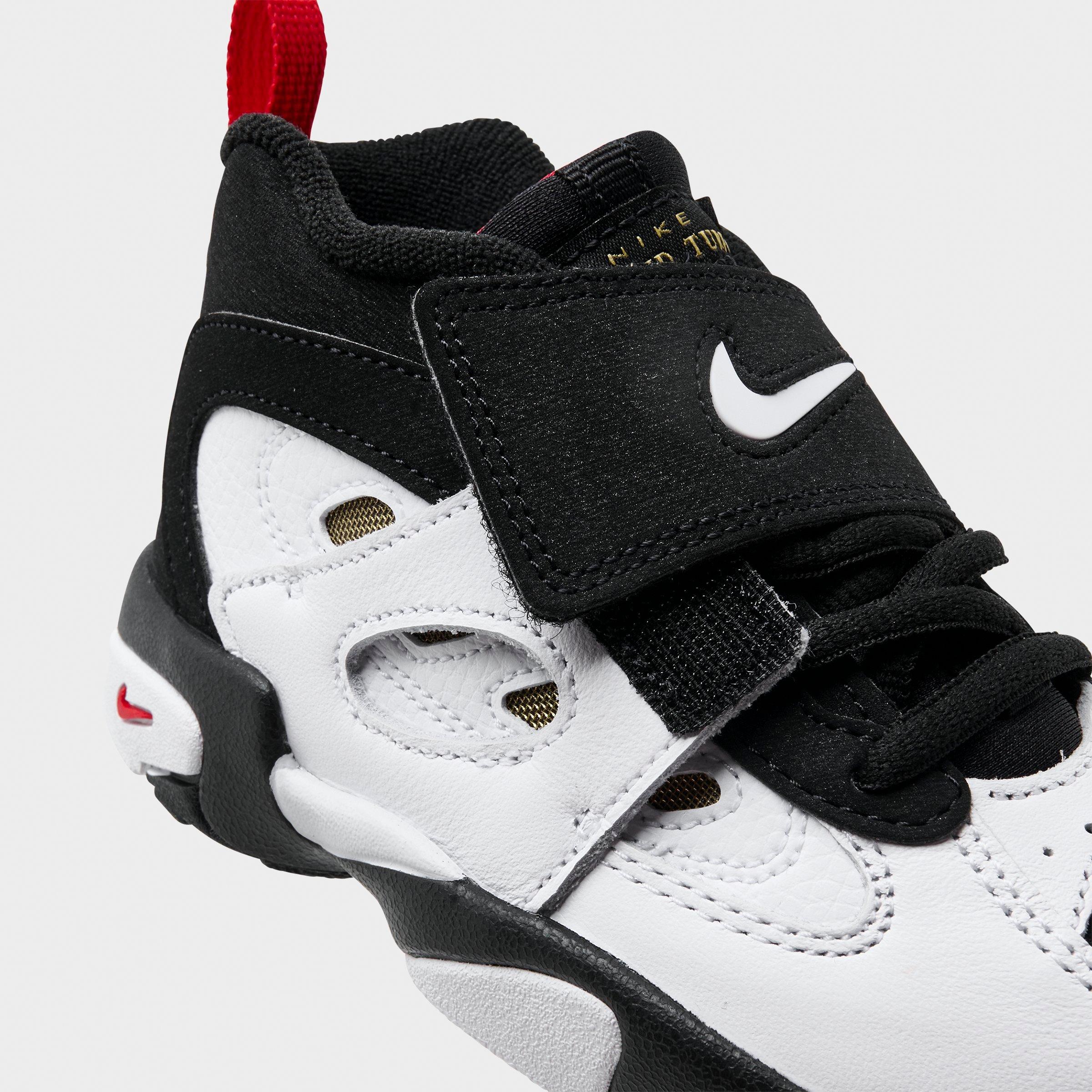 Kids' Toddler Nithtke Diamond Turf 2 Casual Shoes - Black/Fire Red/Metallic Gold/White - Detail shot