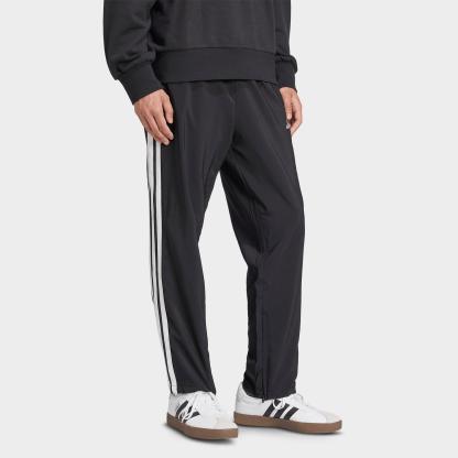 Men's adidas Essentials 3-Stripes Stanford Open Hem Pants - Black/White