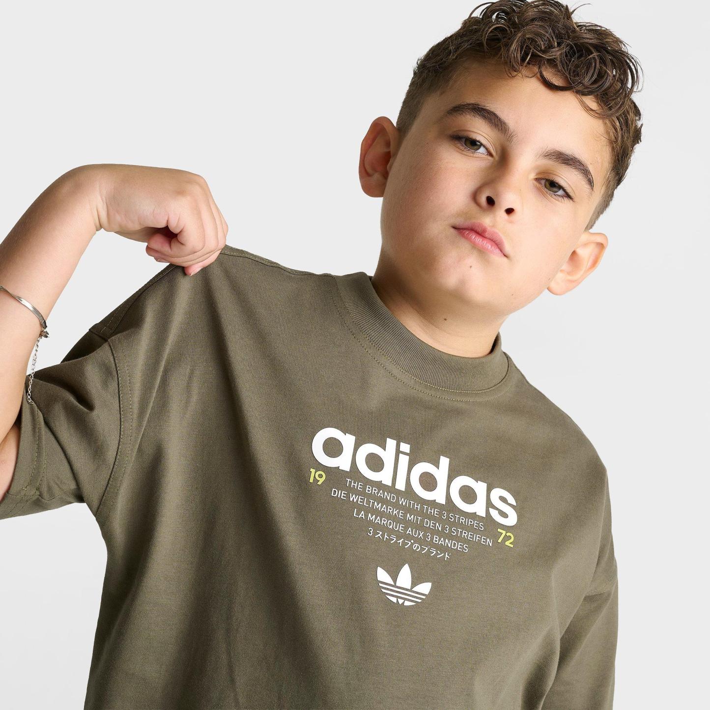 Big Kids' adidas Originals Basketball T-Shirt - Night Cargo