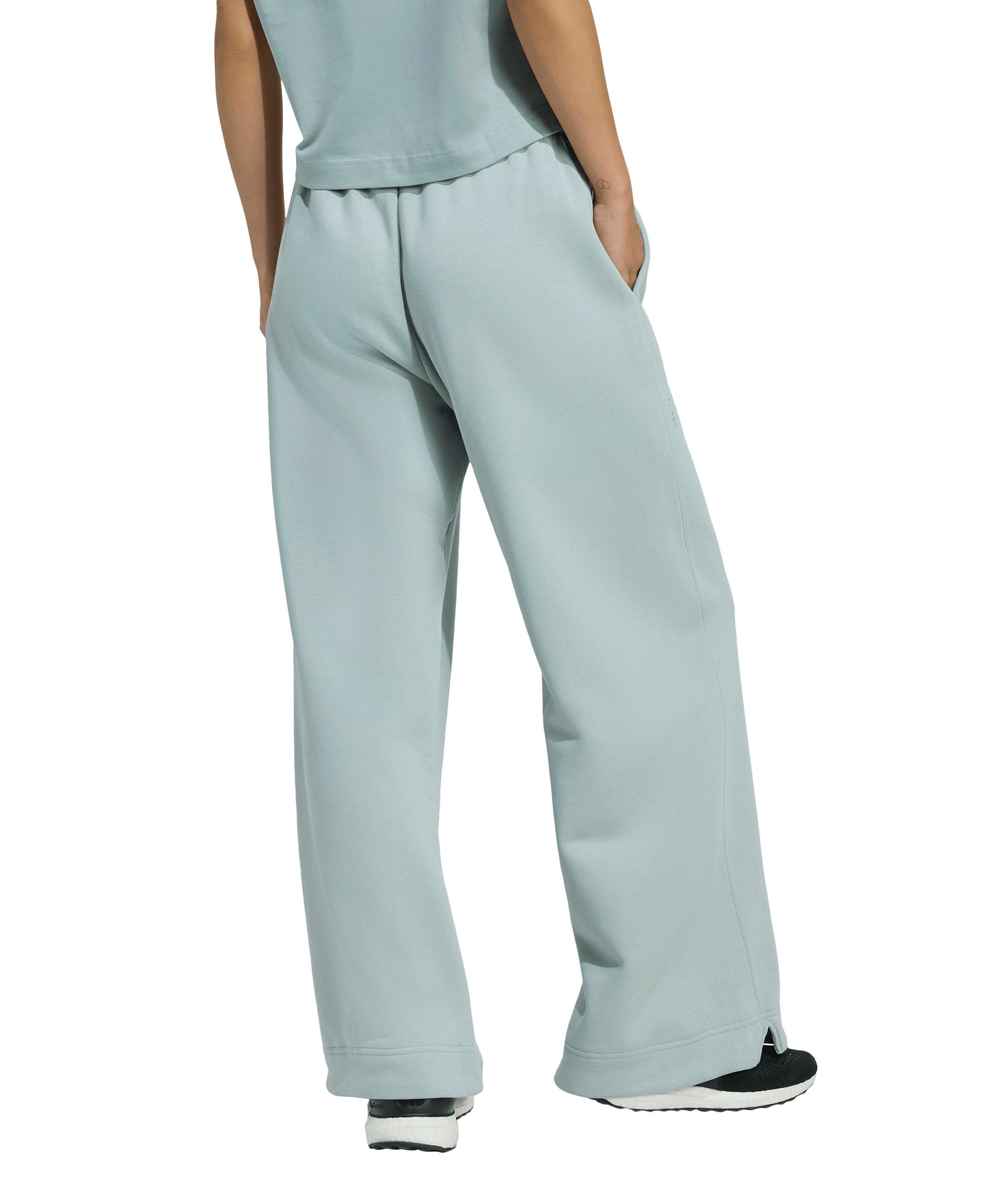 adidas Women's All Sizing Fleece Loose Wide-Leg Pants - Wonder Sage