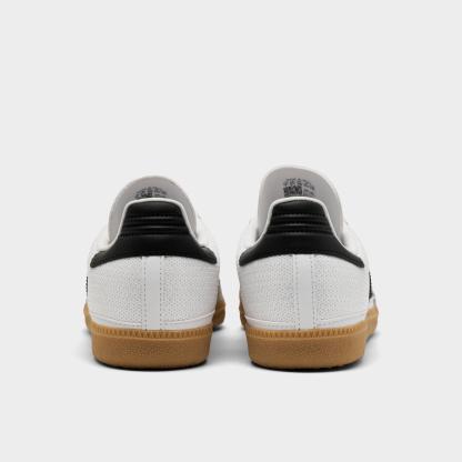 Big Kids' adidas Originals Samba OG Casual Shoes - Part 1 - Footwear White/Core Black/Grey One - Back view