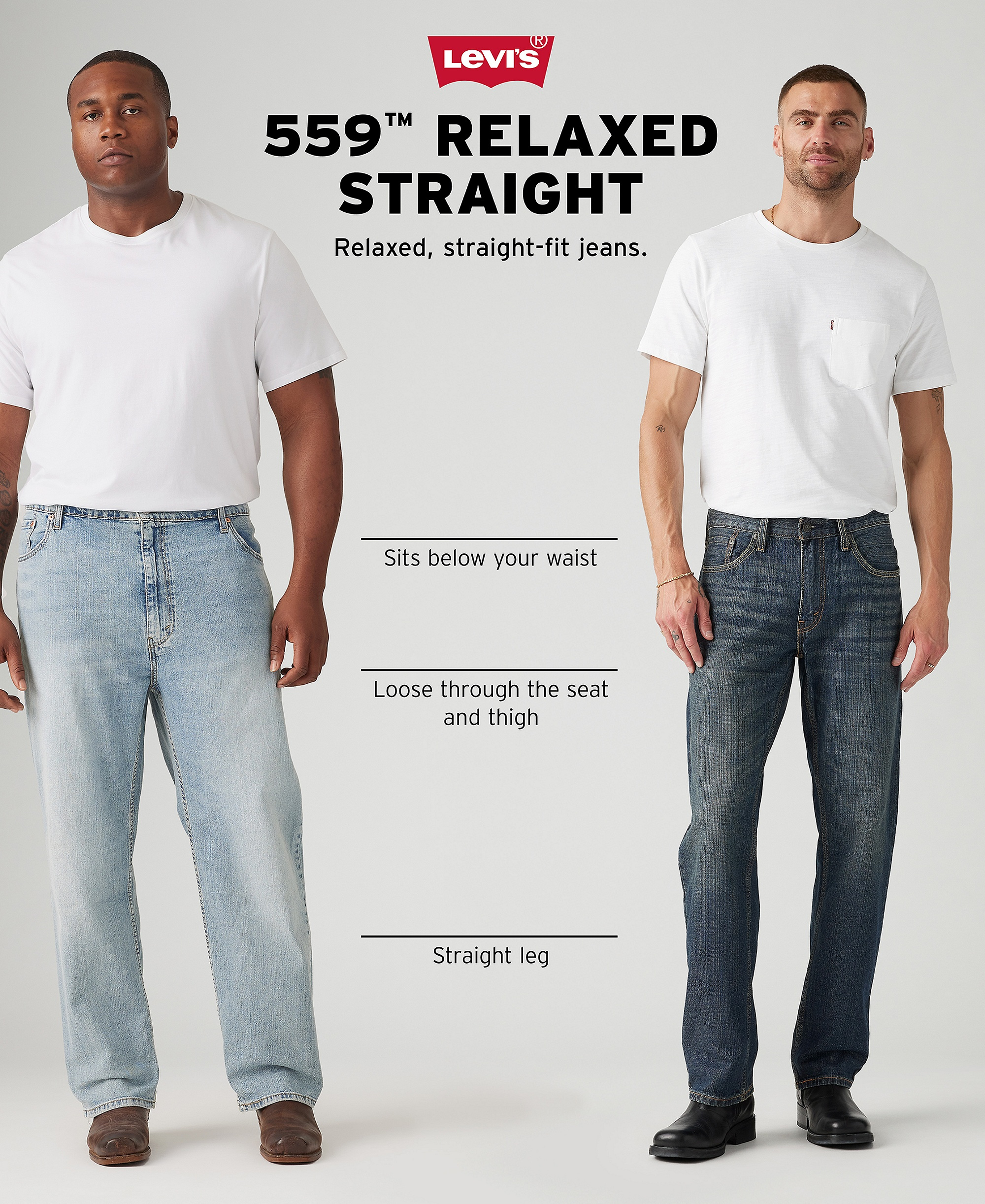 Levi's Men's 559 Relaxed Straight-Fit Stretch Jeans - Navarro Stretch