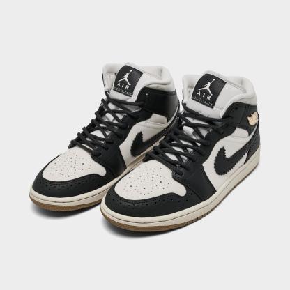 Women's Air Jordan 1 Mid SE Casual Shoes - Off Noir/Chalk/Pearl White/Chalk - view 2
