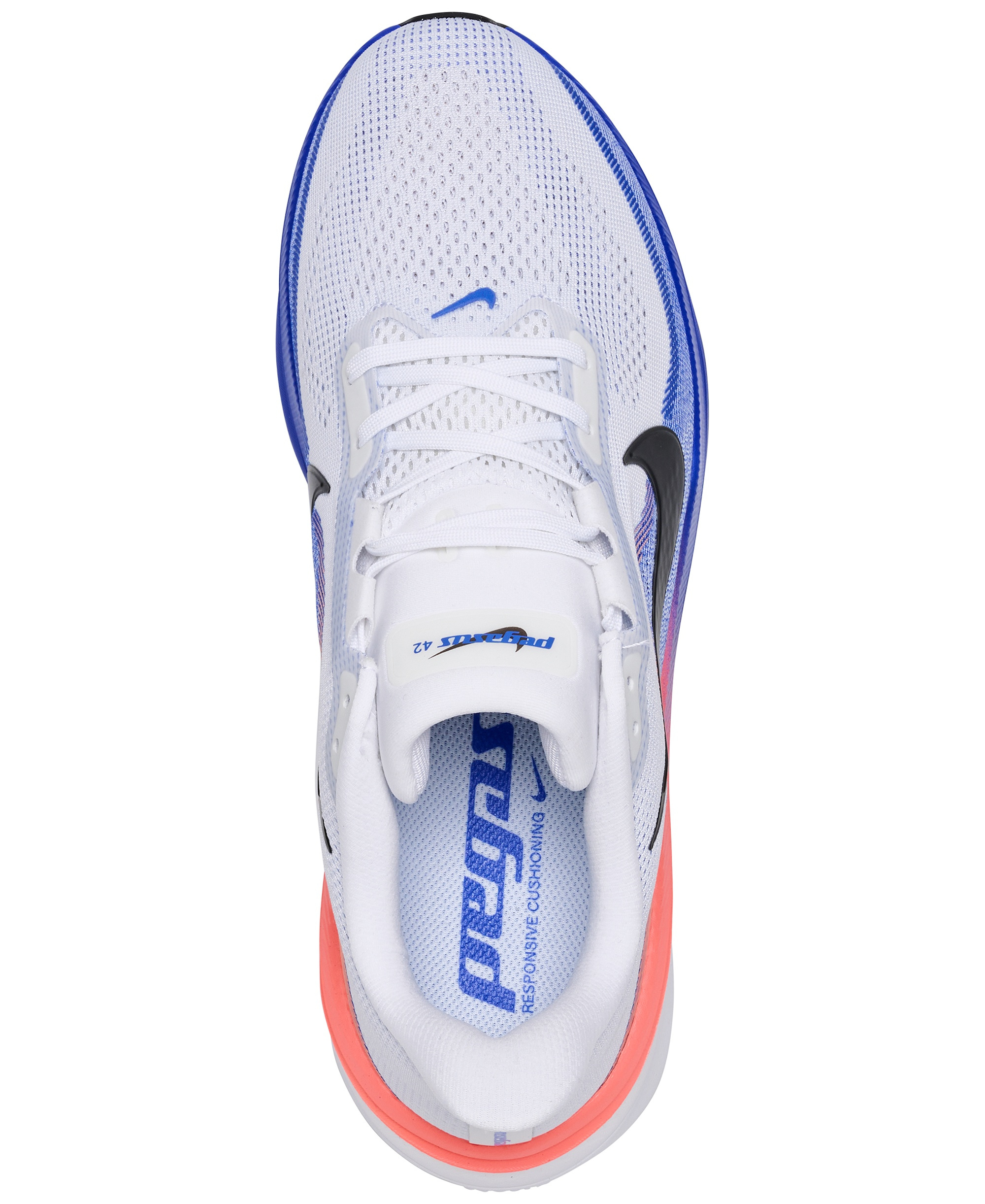 Nike Men's Pegasus 42 Running Sneakers from Finish Line - White, Blue, Pink