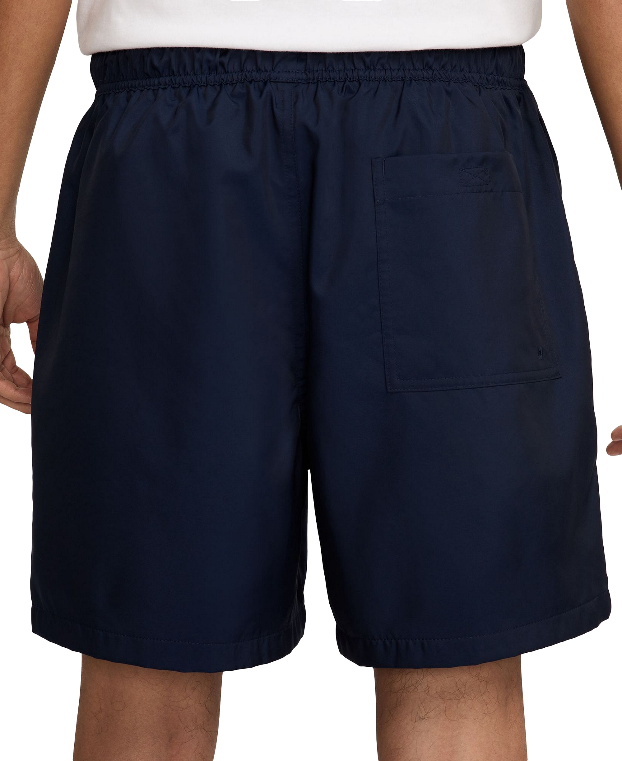 Nike Men's Club Flow Relaxed-Fit Drawstring Shorts - Obsidian/White