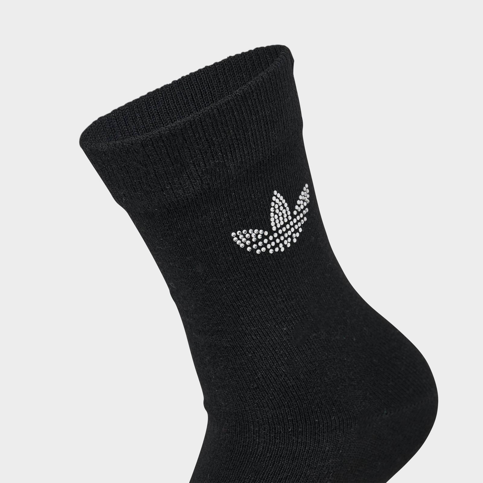 adidas Originals Unisex Rhinestone High Quarter Socks (2-Pack) - Black/White - view 3
