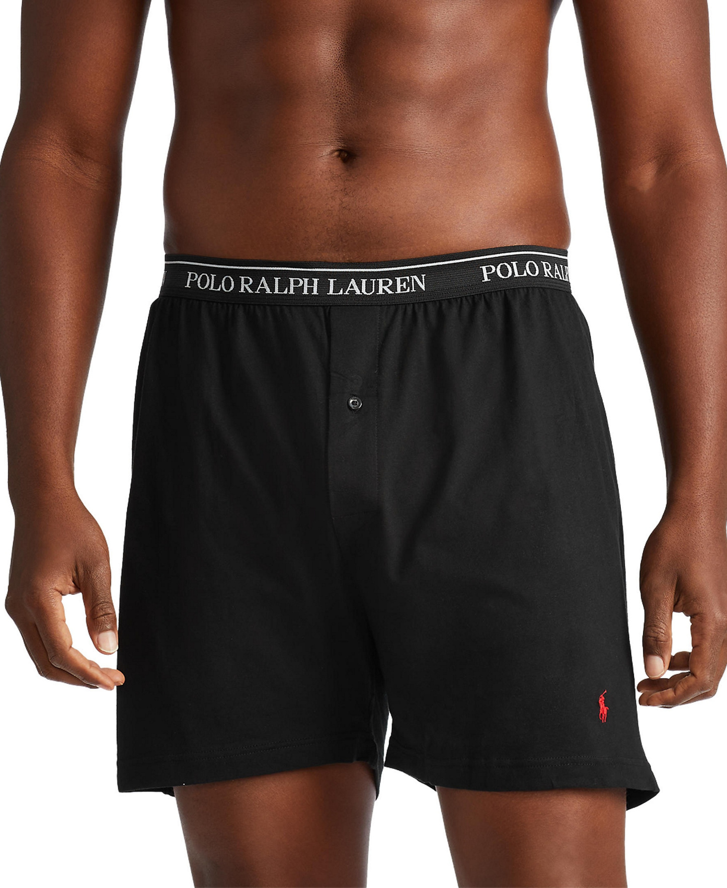 Polo Ralph Lauren Men's 5-Pack Classic-Fit Cotton Knit Boxers - Polo Black