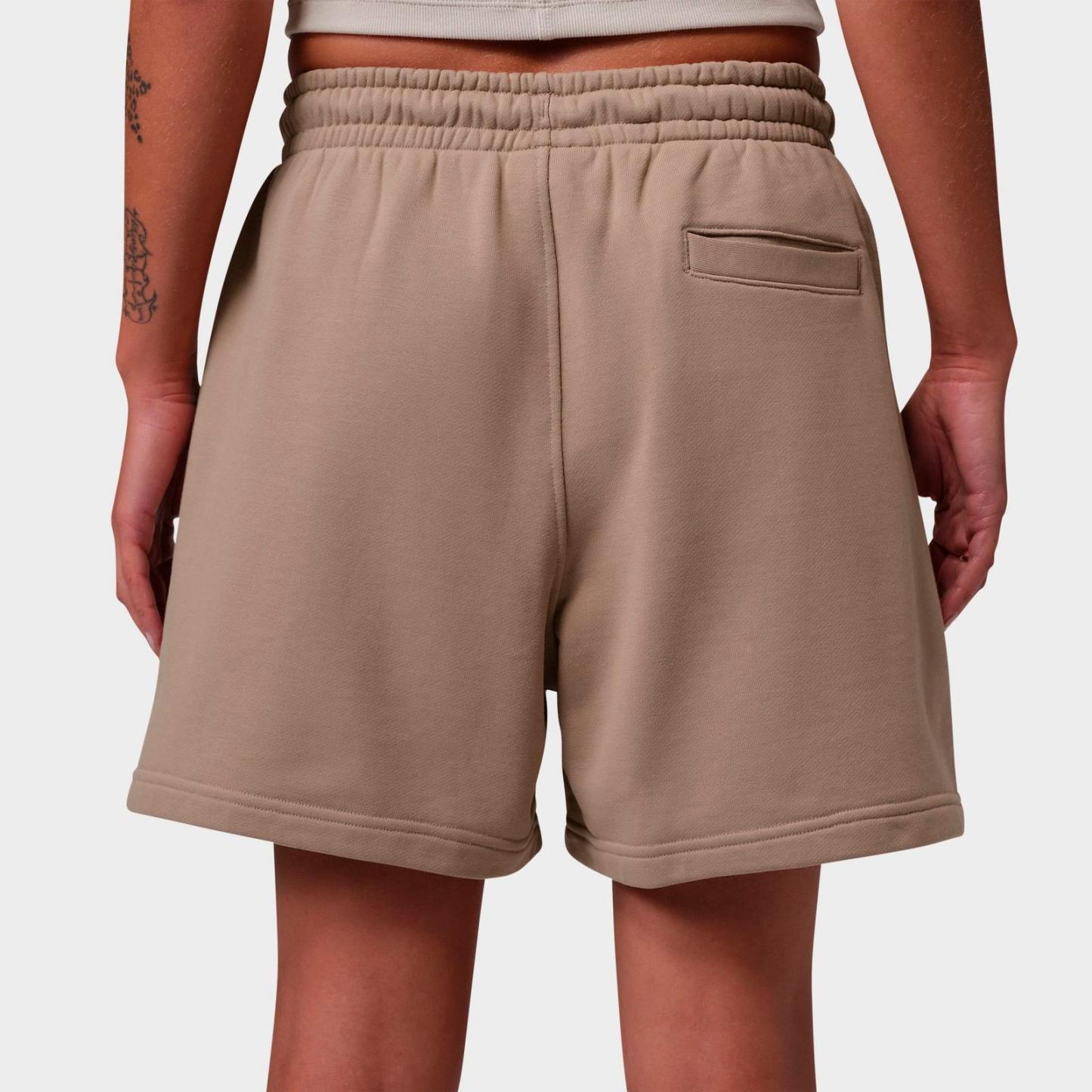 Women's Jordan Flight Fleece Shorts - Khaki/Limestone - view 3