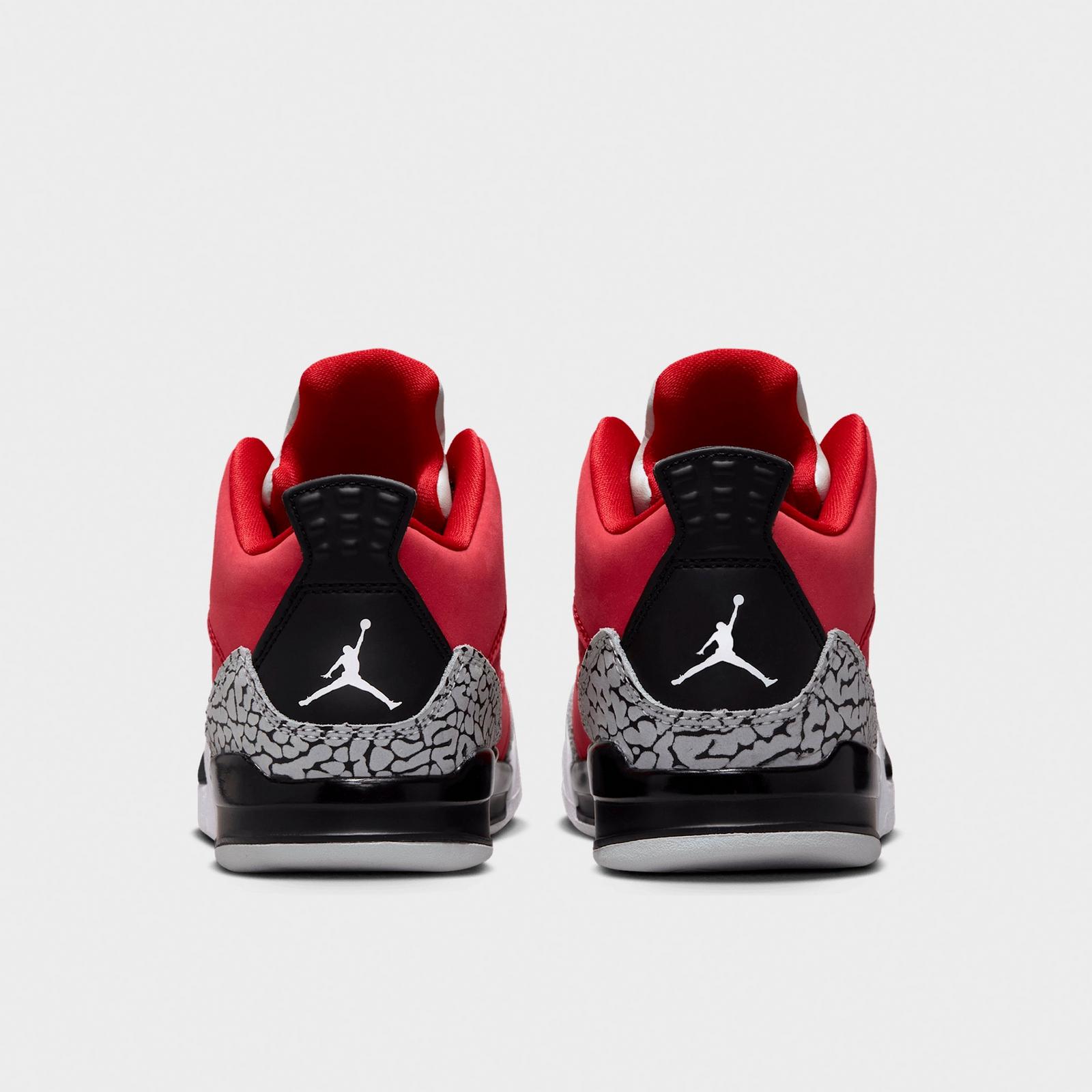 Little Kids' Air Jordan Son of Mars Low Casual Shoes - Fire Red/Grey Mist/White/Black - view 4