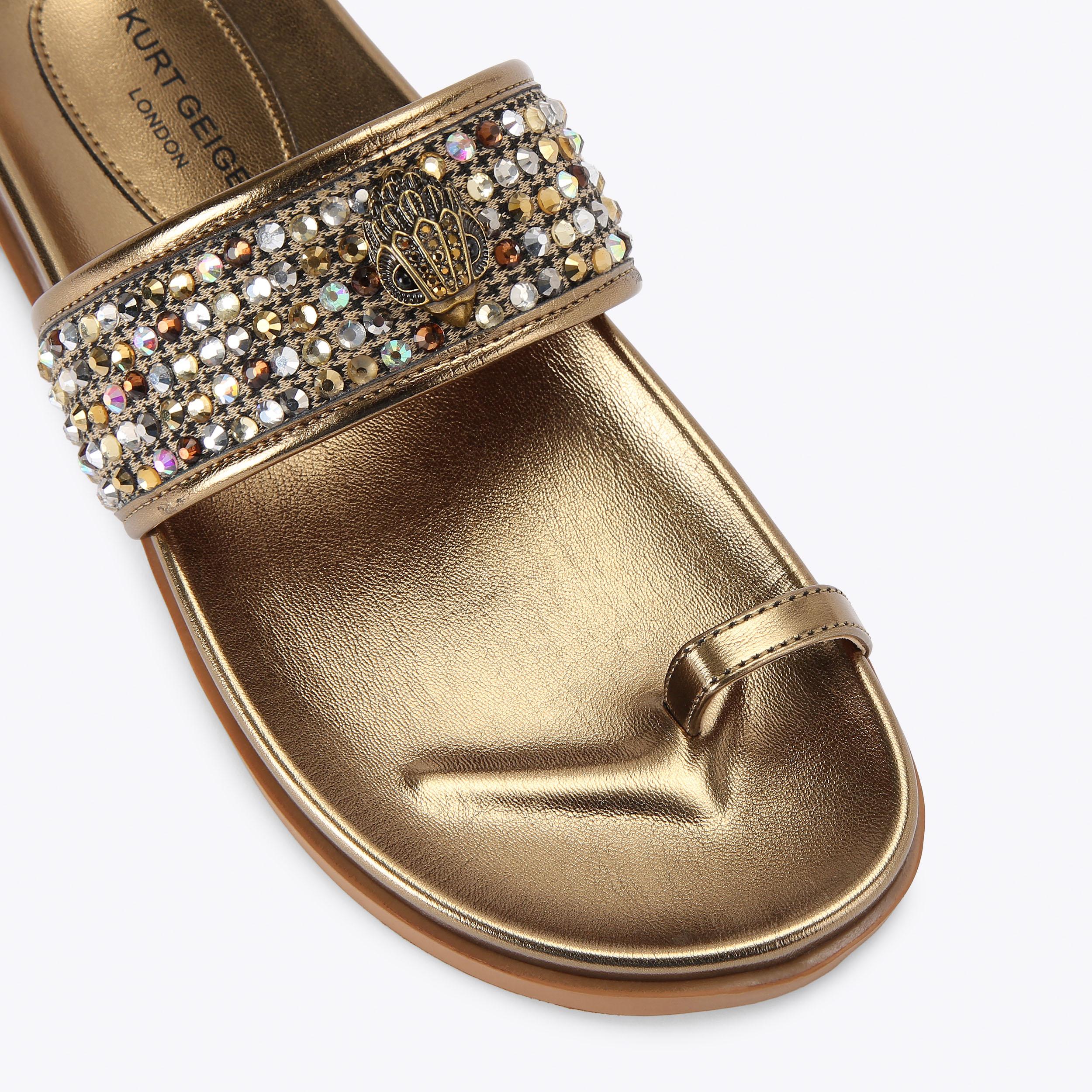 Kurt Geiger London Mesh Toe Thong Sandal - Metallics - view 5
