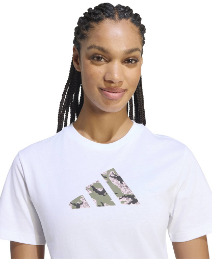 adidas Women's Camo T Camo-Print T-Shirt - White