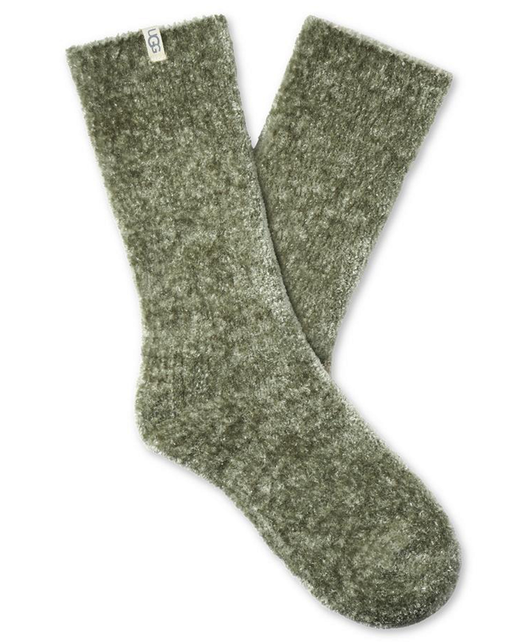 UGG Women's 3-Pack Leda Sparkle Cozy Crew Socks - Vinito / Cream / Ribbon Candy