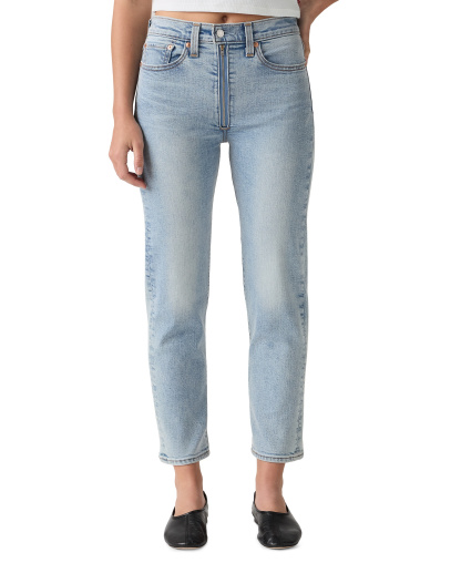 Levi's Women's Wedgie Straight-Leg High-Rise Cropped Jeans - Halfway Th