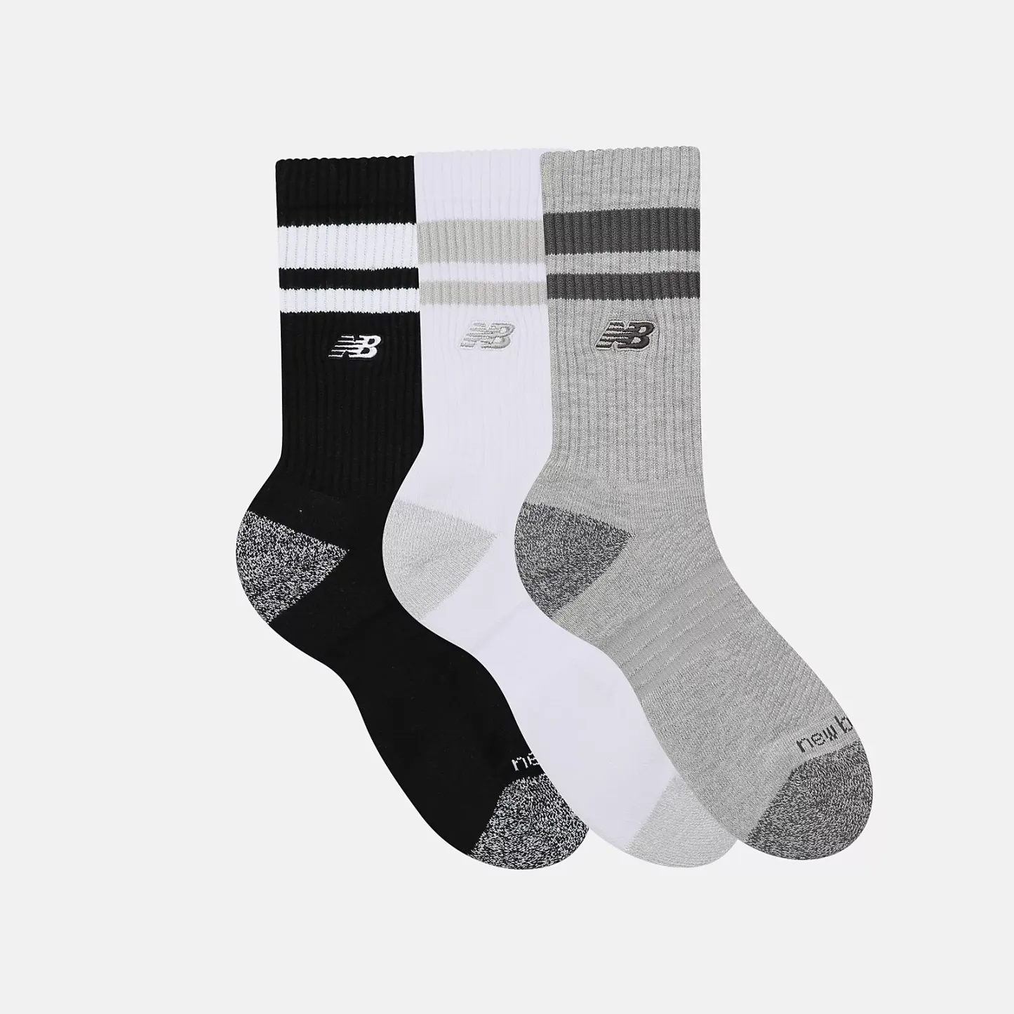 New Balance Active Premium Stripe Crew Socks 3 Pack, LAS35210AS