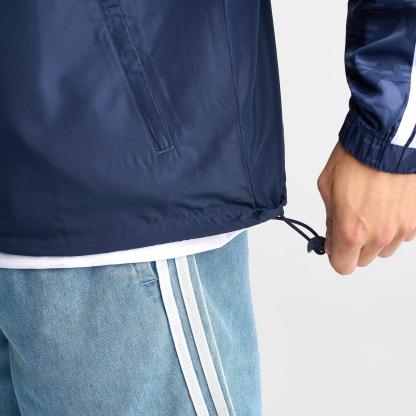 Men's adidas Originals Jacquard Print Soccer Lifestyle Windbreaker Jacket - Collegiate Navy - view 6
