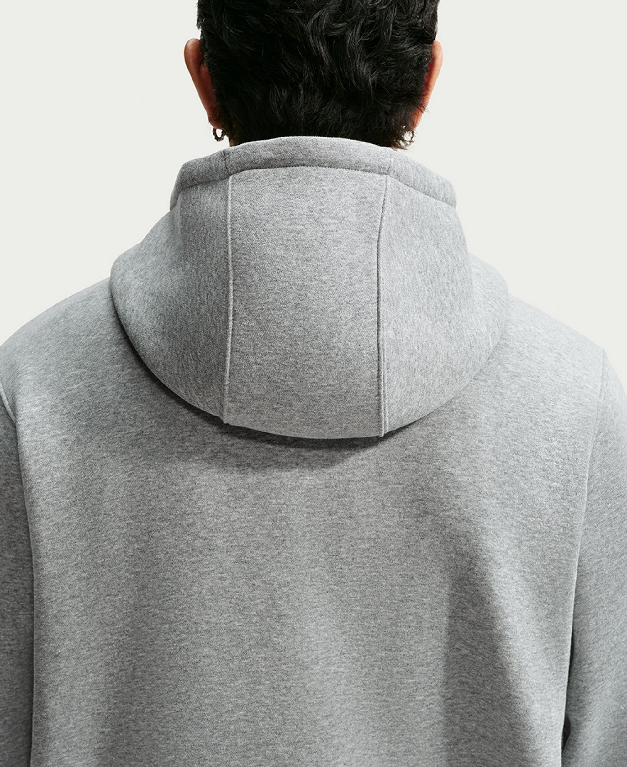Nike Men's Club Fleece Standard-Fit Logo-Print Hoodie - Dark Grey Heather/University Red