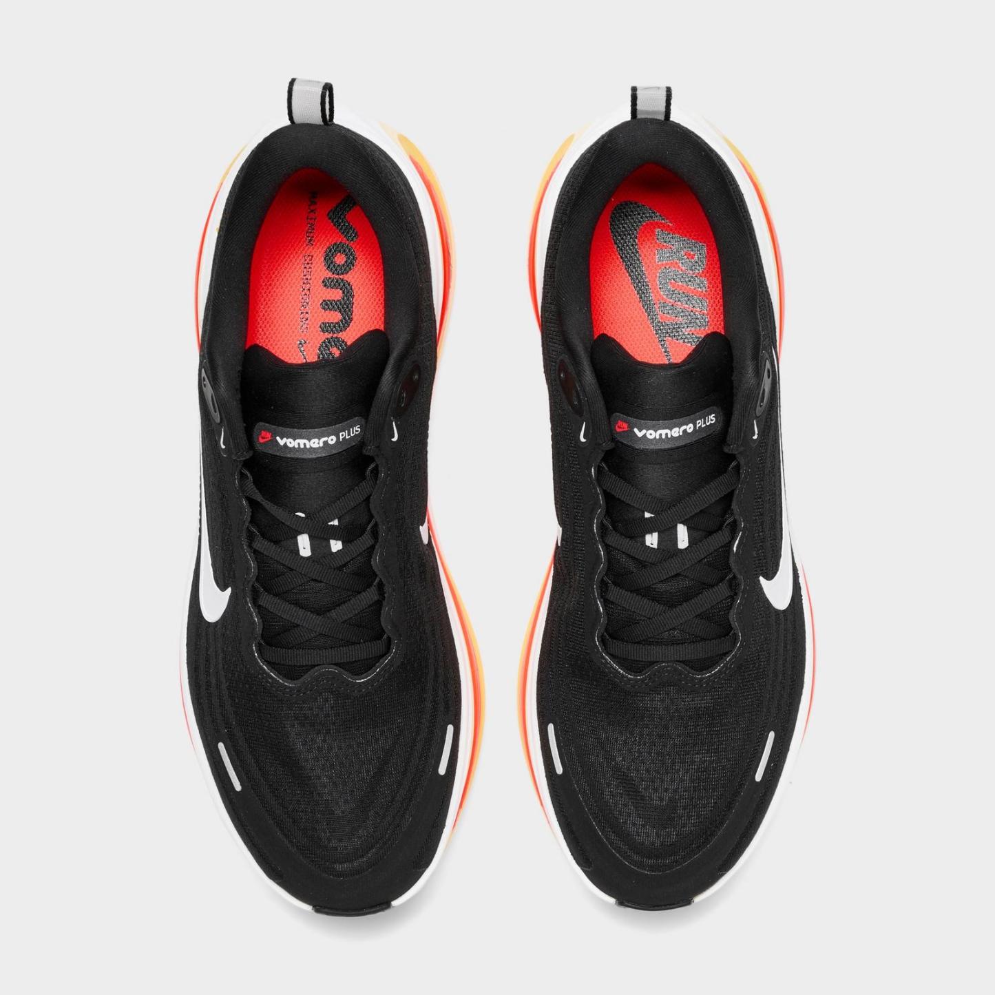 Men's Nike Vomero Plus Running Shoes - Black/Bright Crimson/Sail/White