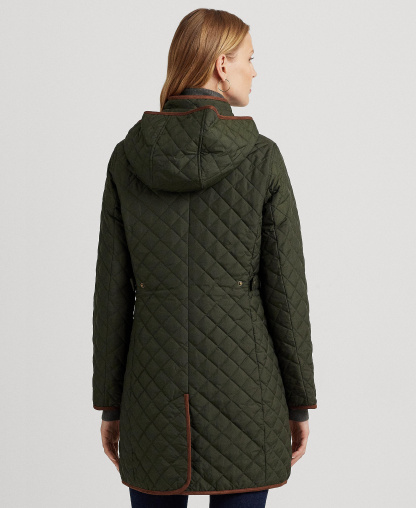 Lauren Ralph Lauren Women's Hooded Quilted Coat - Litchfield Loden