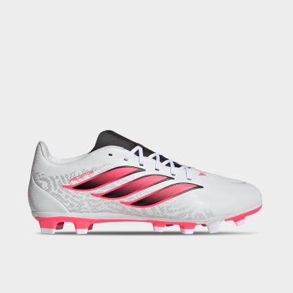Men's adidas Predator Club Fold-Over Tongue Firm Ground/Multi Ground Soccer Cleats - Cloud White/Solar Turbo/Core Black (IH2111-100) - Left shoe facing left. Outside of the shoe.