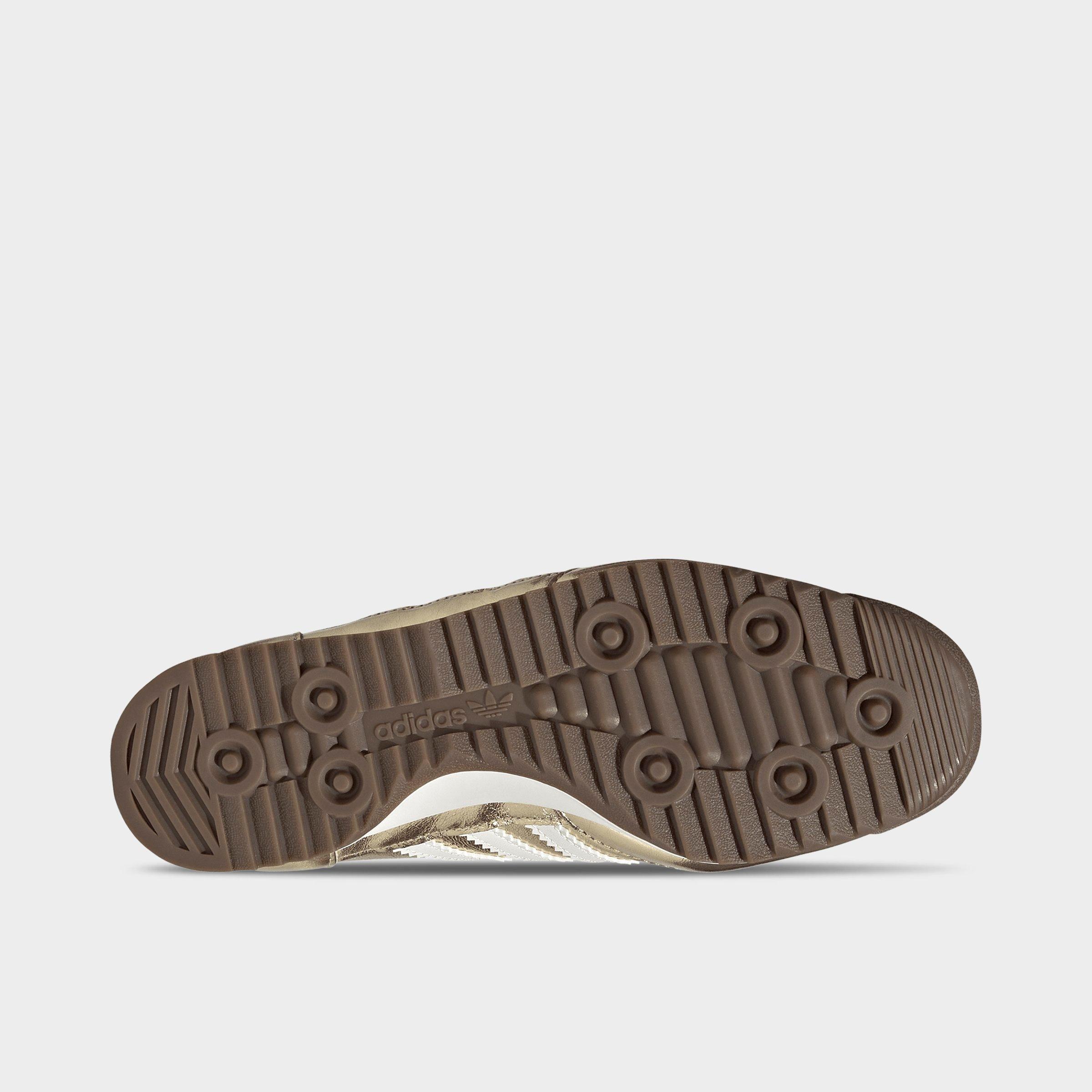 Women's adidas Originals SL 72 OG Pony Print Casual Shoes - Gold Metallic/Off White/Shadow Red - Bottom view
