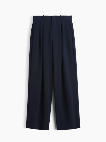 Curvy 365 High Rise Pleated Trousers - New classic navy