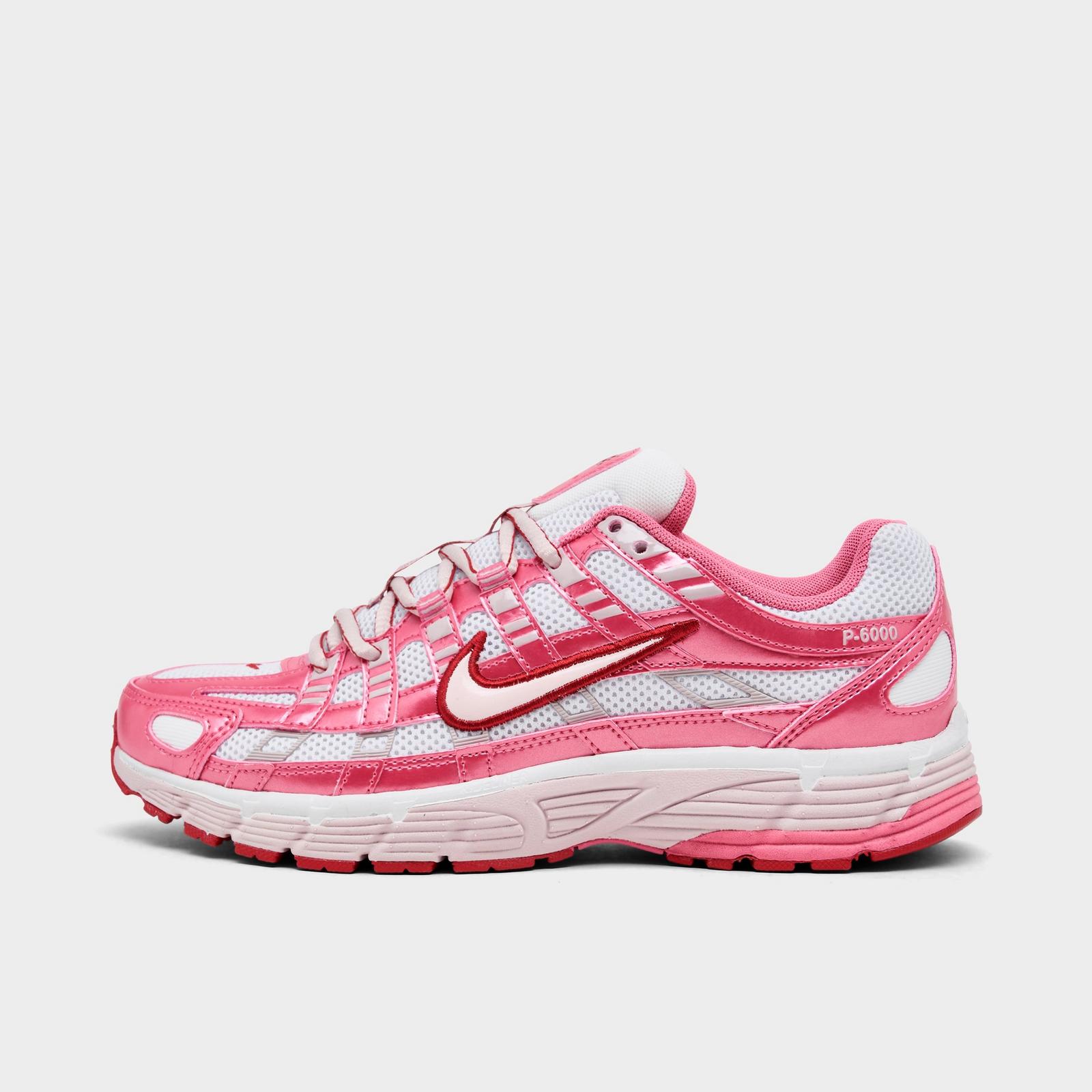 Women's Nike P-6000 Casual Shoes - Summit White/Peony/Team Crimson/Silt Red