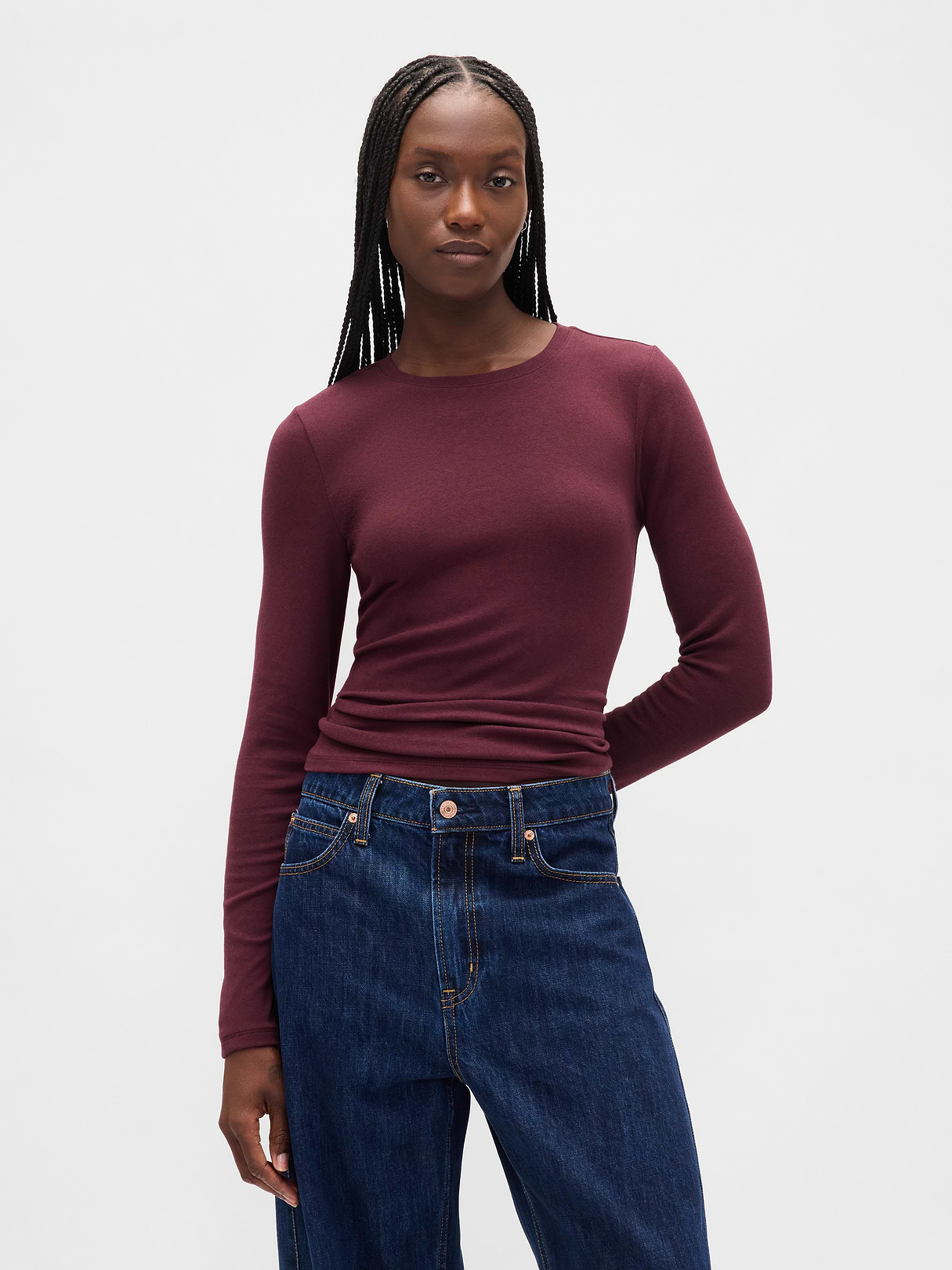Modern Crewneck T-Shirt - Tuscan red