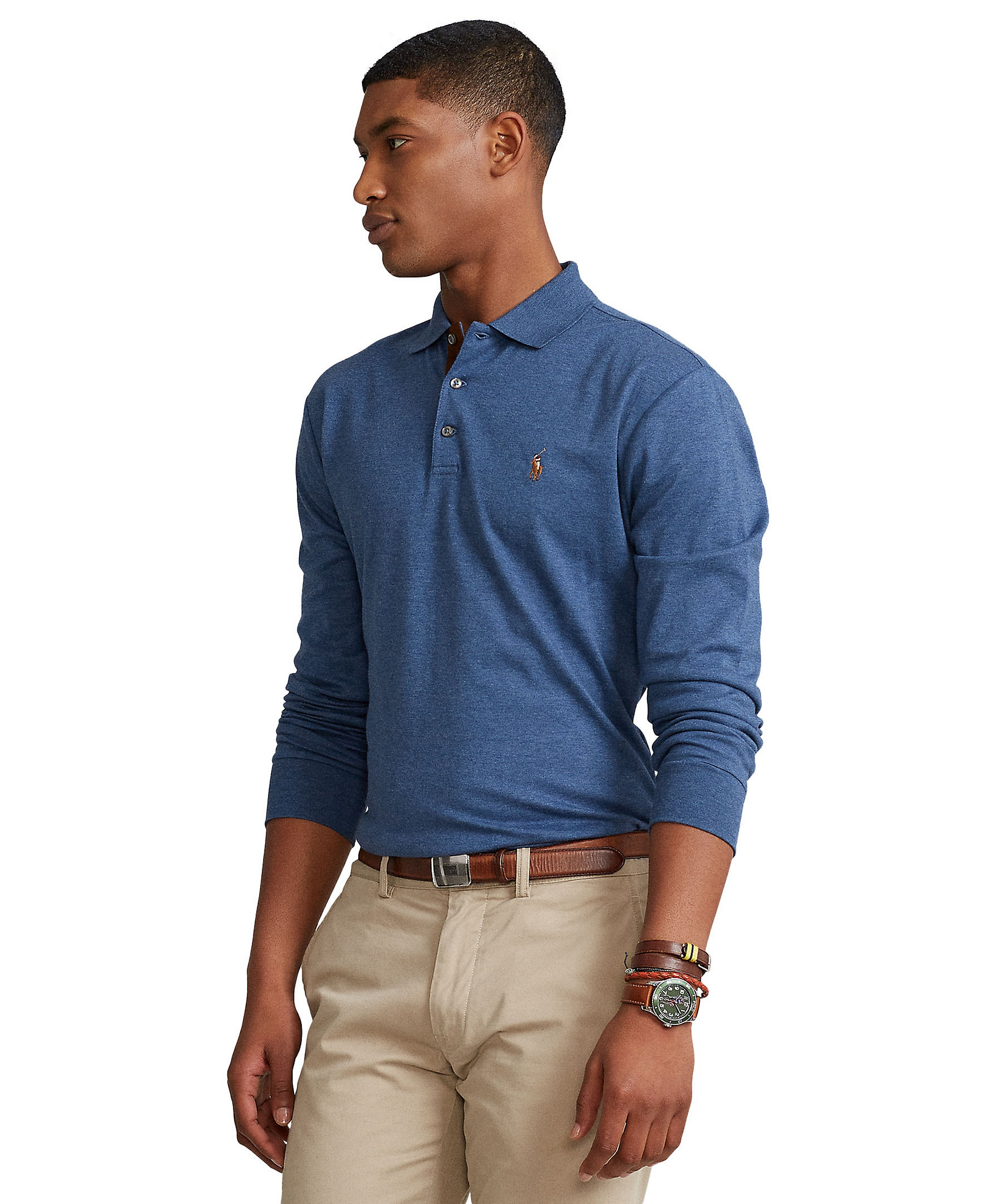 Polo Ralph Lauren Men's Classic-Fit Polo Shirt - Derby Blue Heather