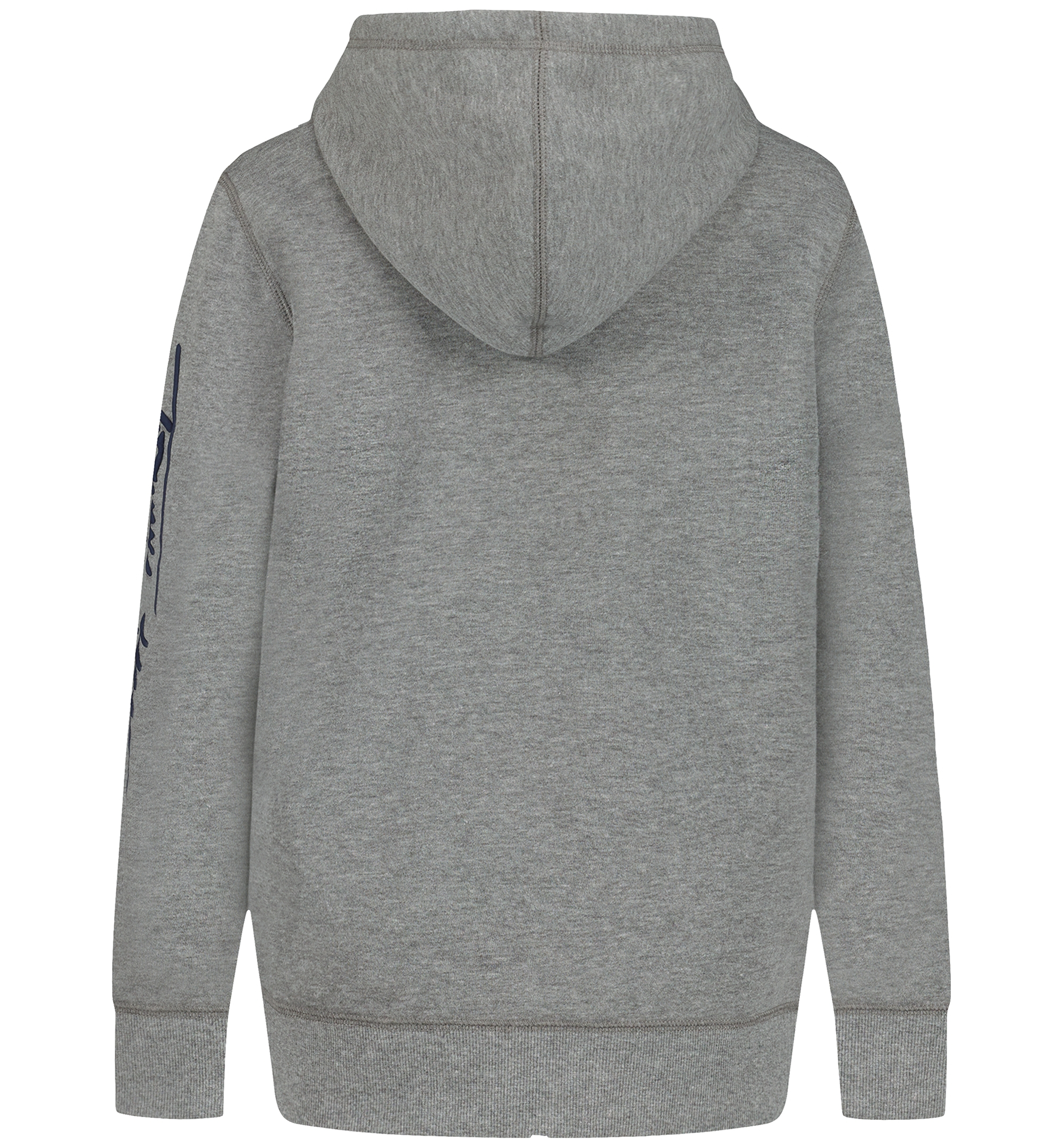 Tommy Hilfiger Boys' 8-20 Signature Full Zip Kangaroo-Pocket Cotton-Polyester Blend Zip Hoodie - Med Gray