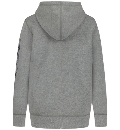 Tommy Hilfiger Boys' 8-20 Signature Full Zip Kangaroo-Pocket Cotton-Polyester Blend Zip Hoodie - Med Gray