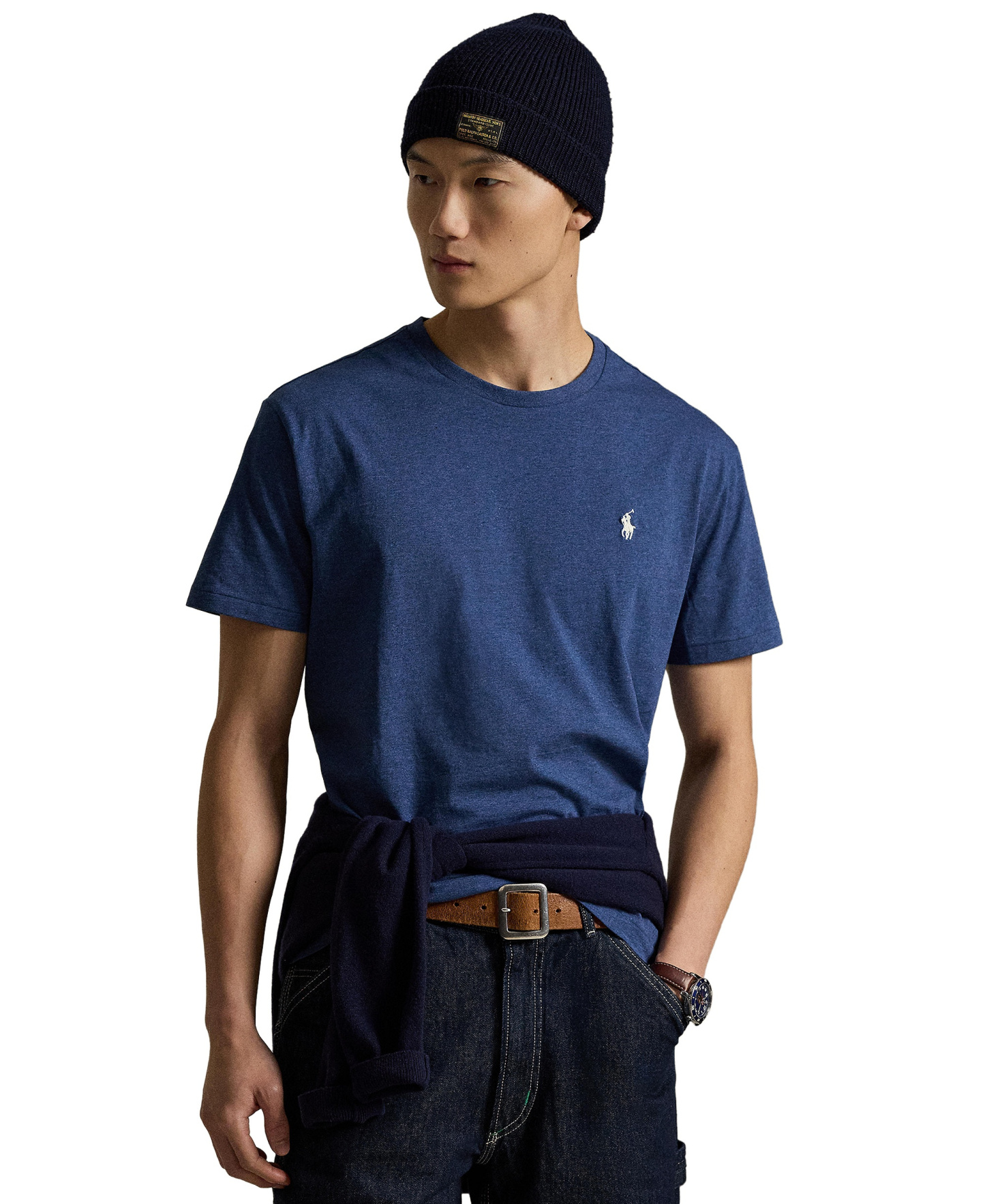 Polo Ralph Lauren Men's Embroidered Pony Classic-Fit T-Shirt - Derby Blue Heather