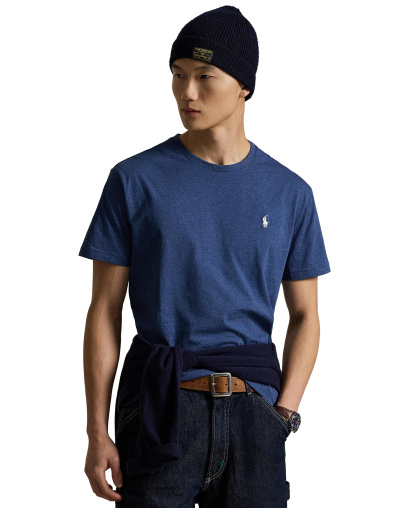 Polo Ralph Lauren Men's Embroidered Pony Classic-Fit T-Shirt - Derby Blue Heather
