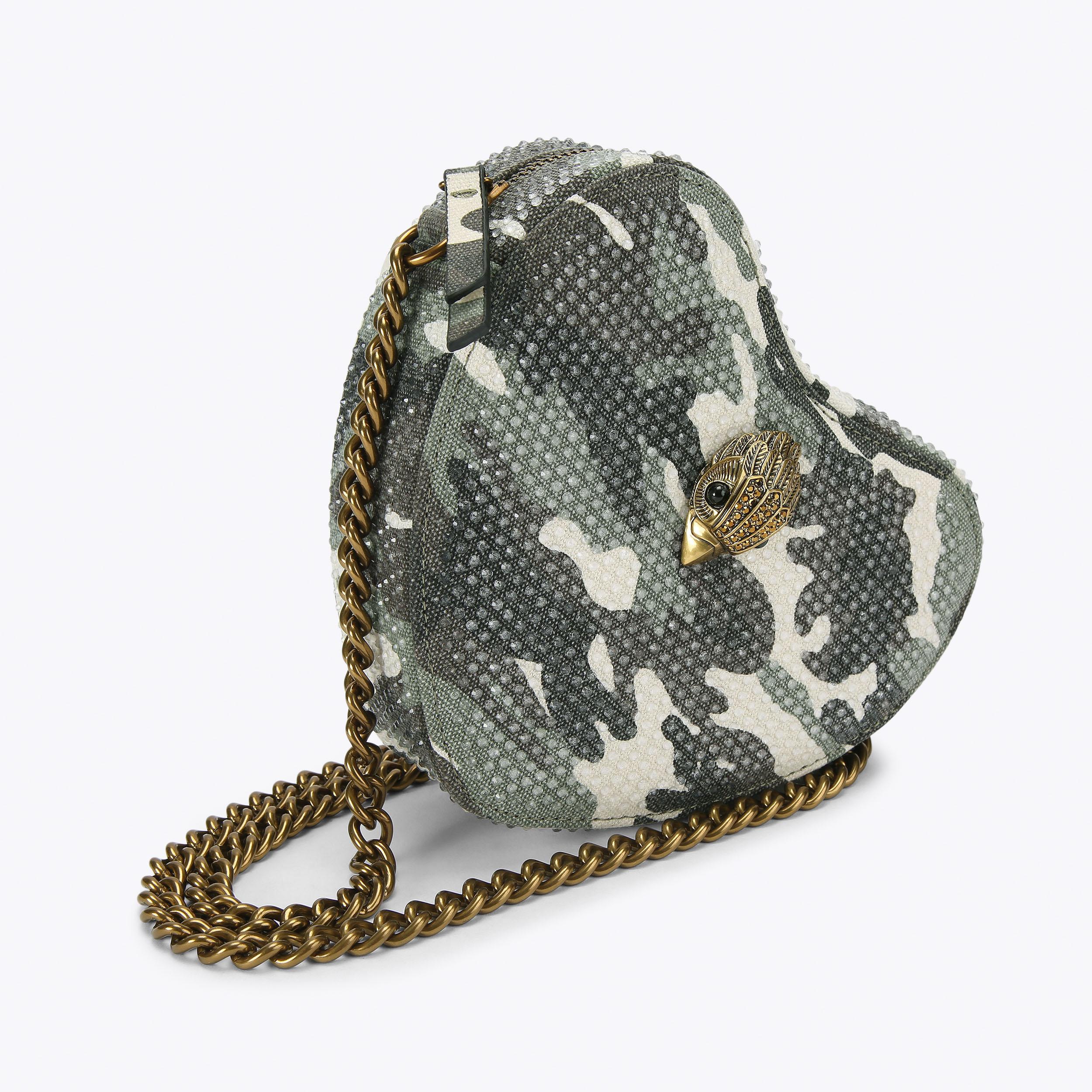 Kurt Geiger London Fabric Kensington Heart Bag - Green - view 3