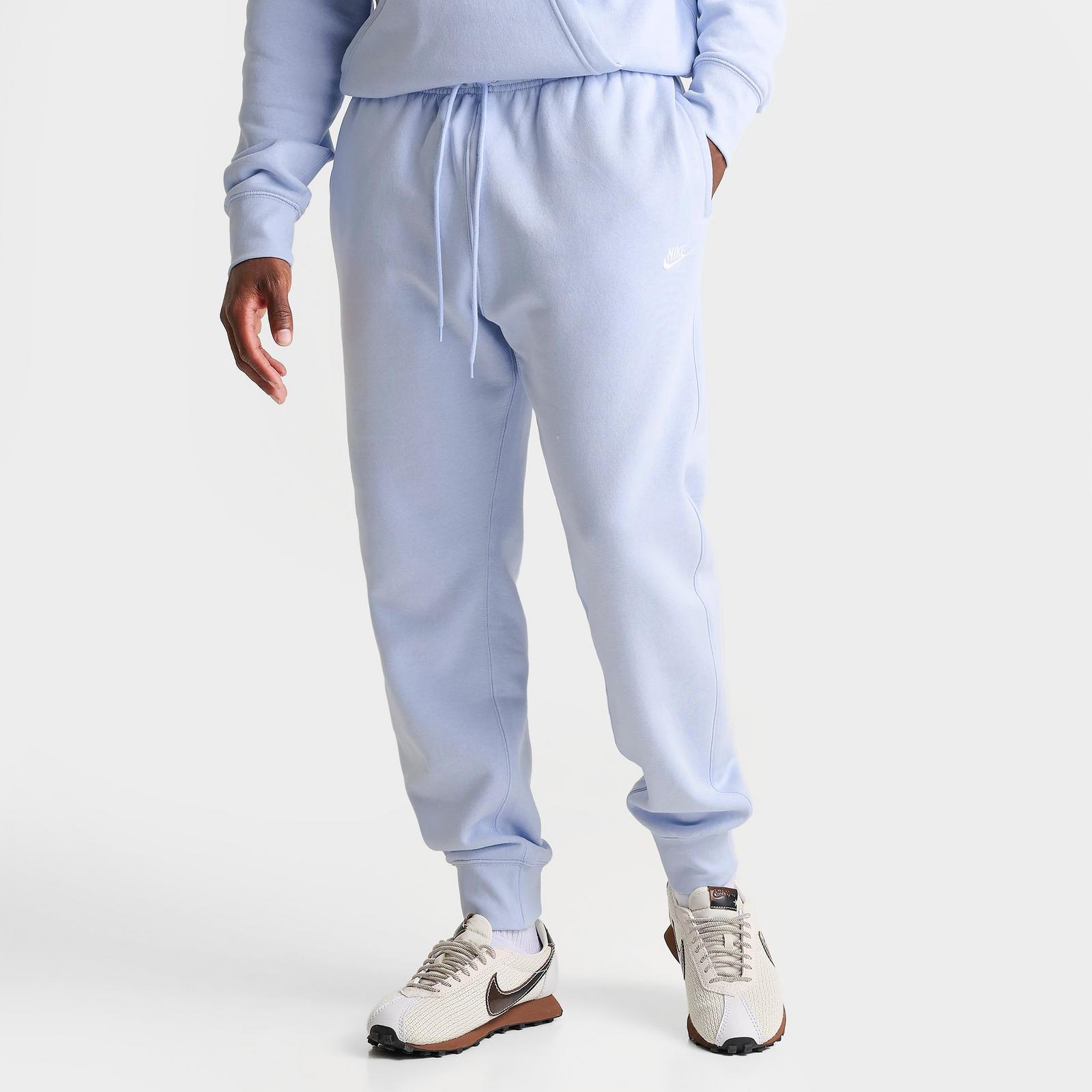 Men's Nike Club Fleece Premium Jogger Pants - Hydrogen Blue/Hydrogen Blue/White