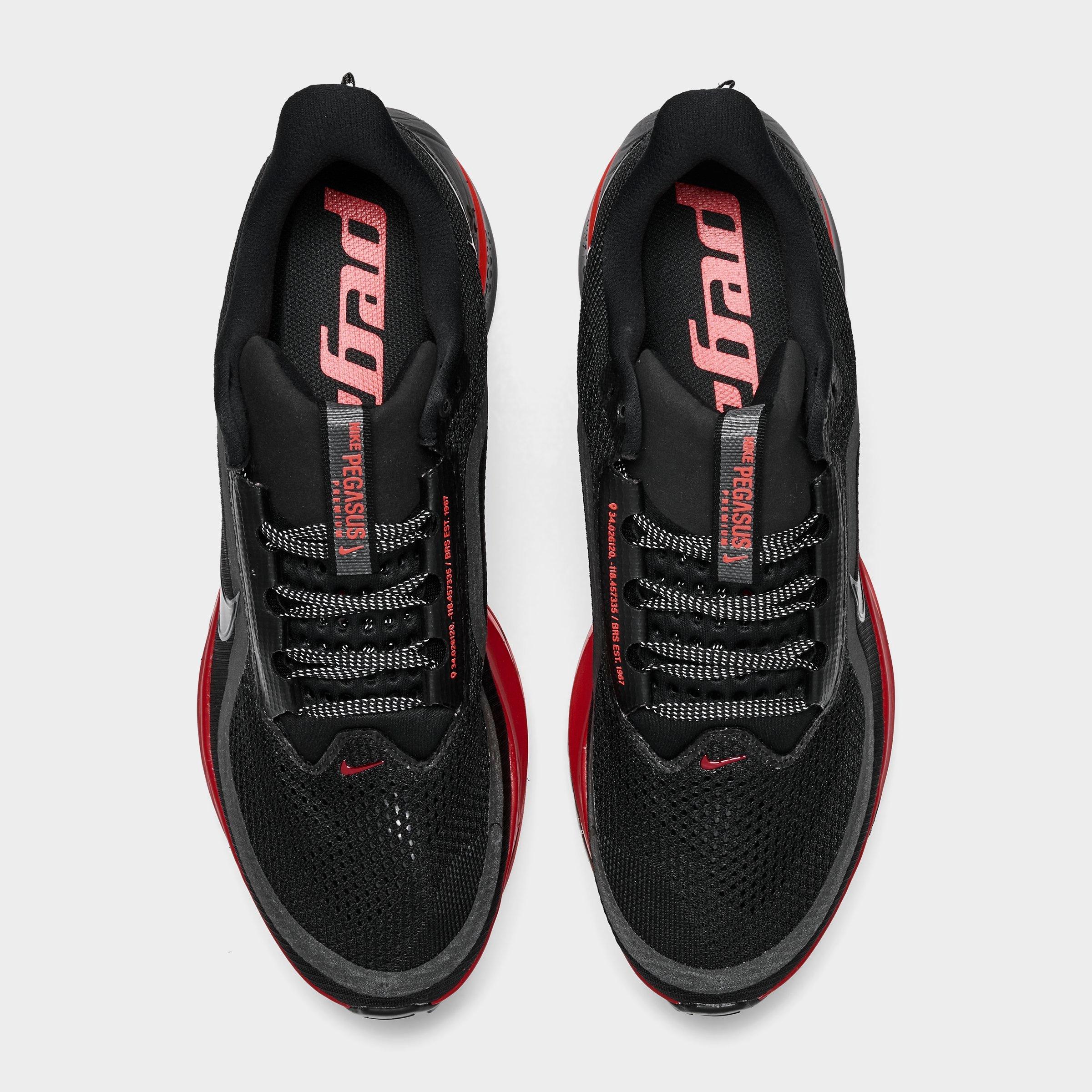 Men's Nithtke Pegasus Premium Running Shoes - Part 1 - Black/University Red/Bright Crimson/Black - Top view