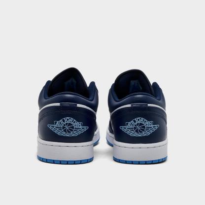 Men's Air Jordan Retro 1 Low Casual Shoes - Midnight Navy/University Blue - view 4