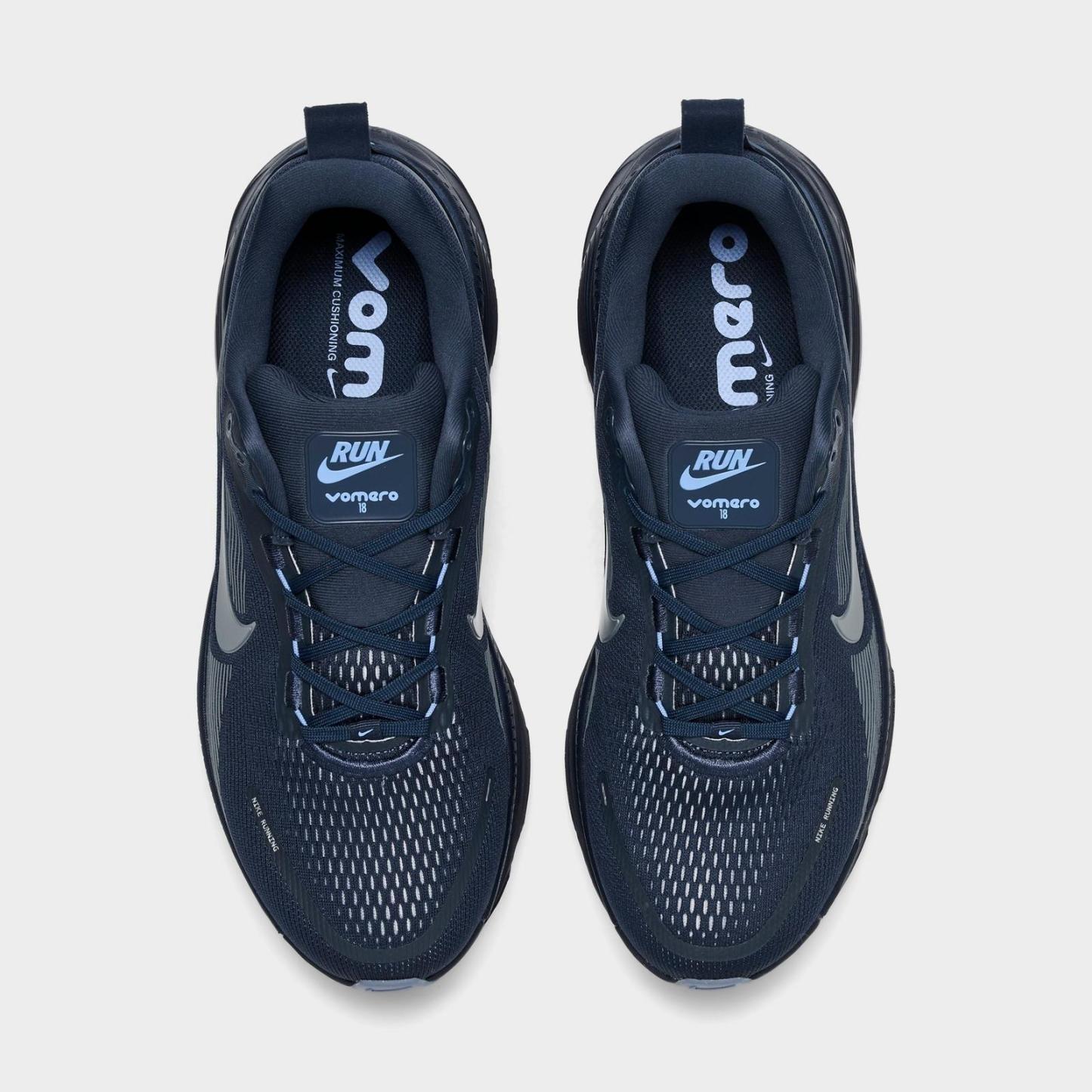 Men's Nike Vomero 18 Running Shoes - Thunder Blue/Cool Grey/Obsidian