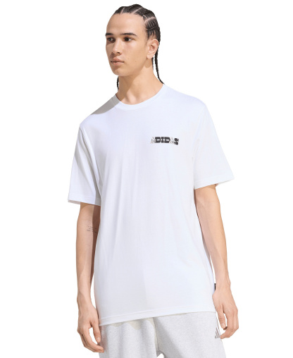 adidas Men's Novelty Cards Graphic Crewneck T-Shirt - White