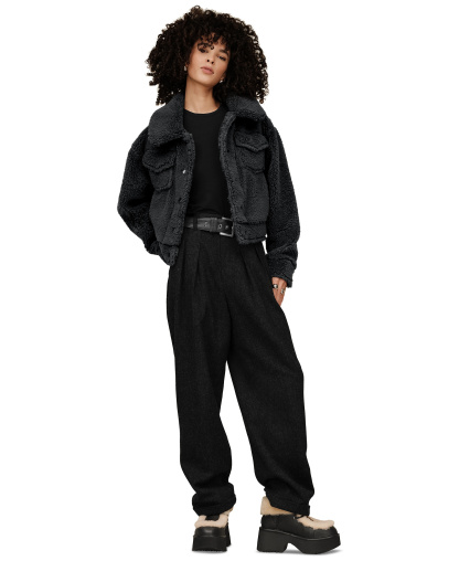 UGG Women's Frankie Collared Neck Short Trucker Jacket - Ink