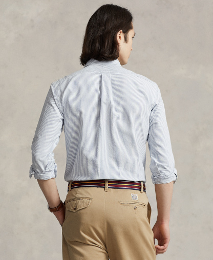 Polo Ralph Lauren Men's Custom Fit Oxford Shirt - Blu/wht