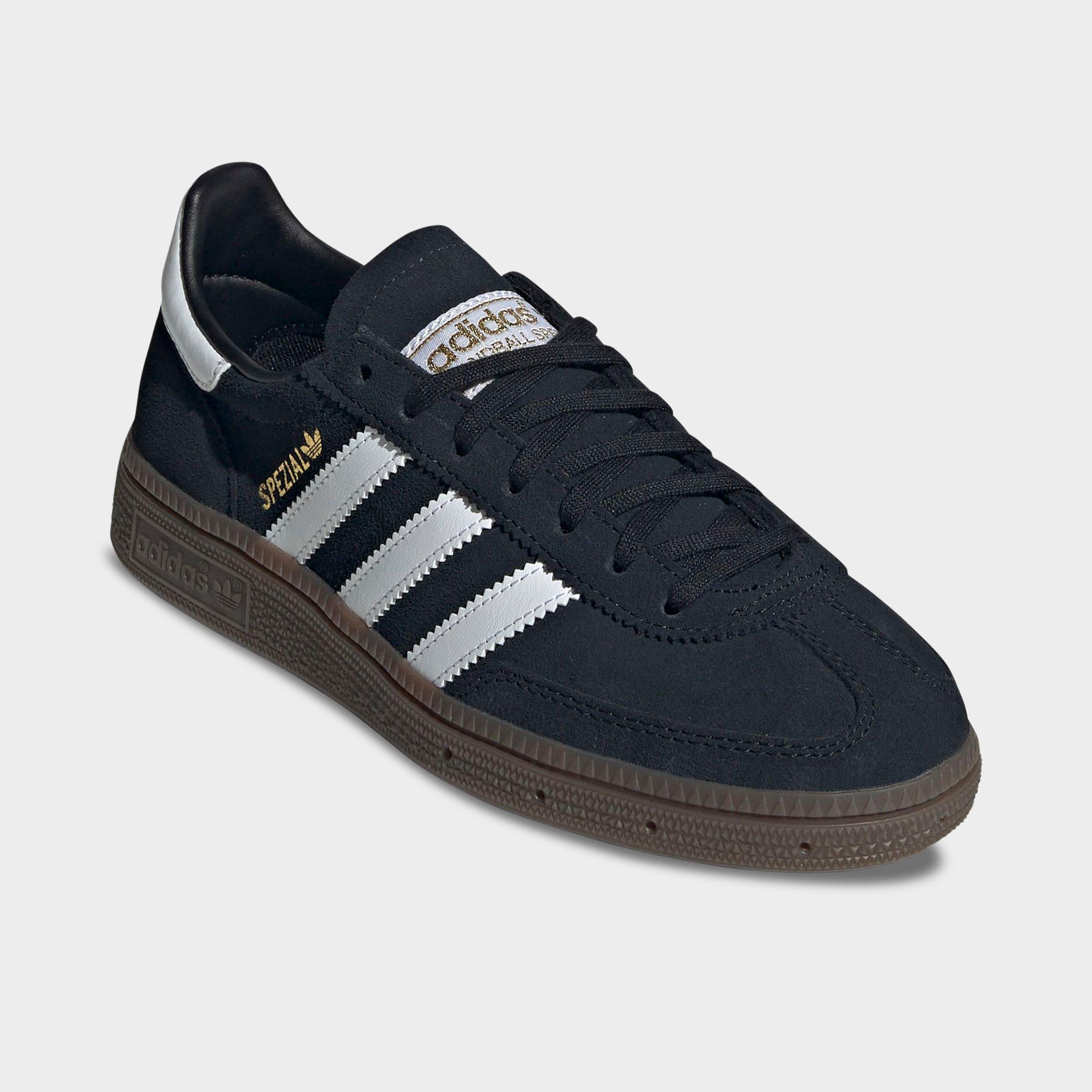Big Kids' adidas Originals Handball Spezial Casual Shoes - Part 1 - Black/White/Gum - Both shoes facing left