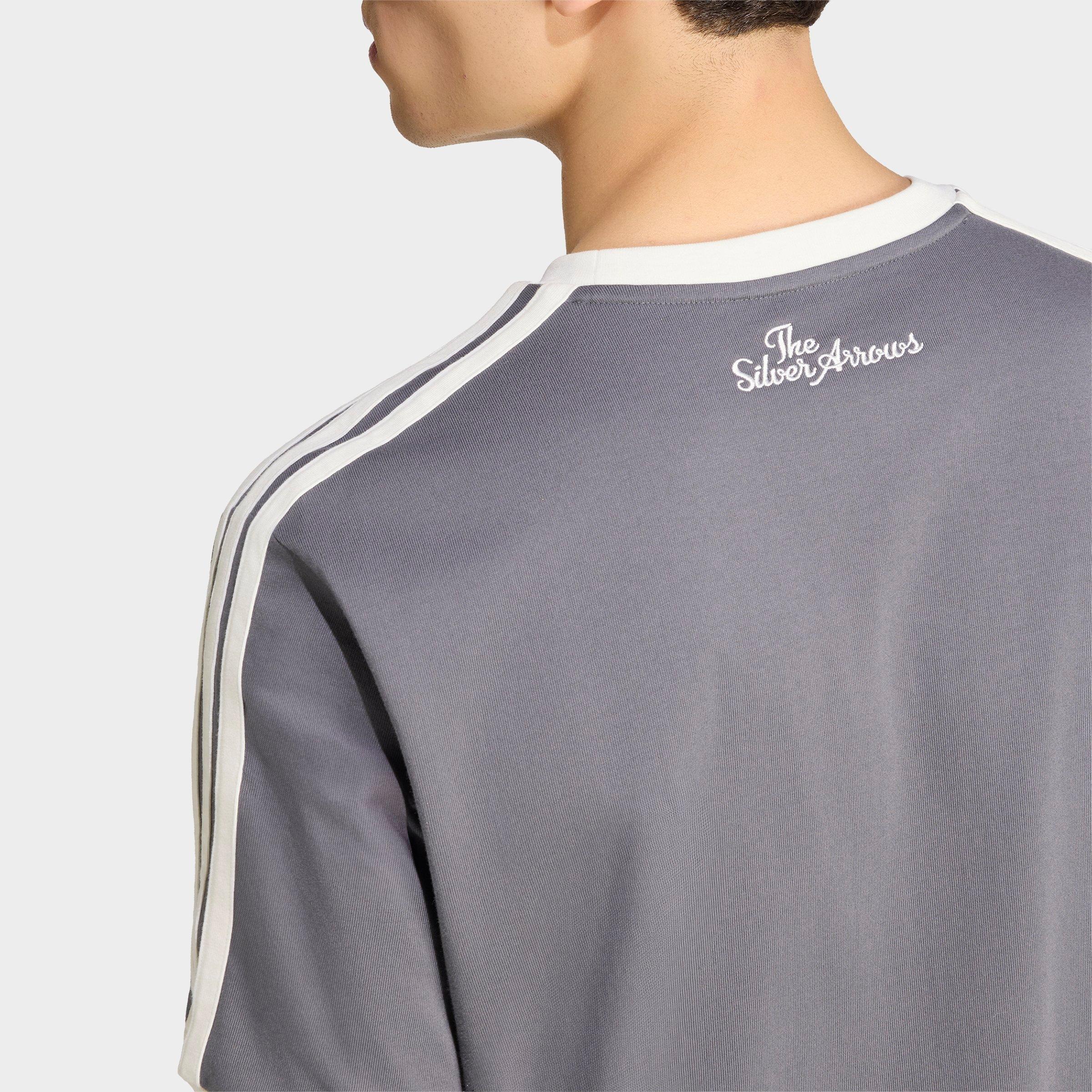 Men's adidas Mercedes-AMG Petronas F1 Team Silver Arrows Icon T-Shirt - Granite/Off White