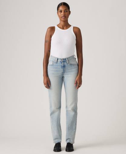 Levi's Women's 501 Curve High-Rise Straight-Leg Jeans - Heart Music No Dx