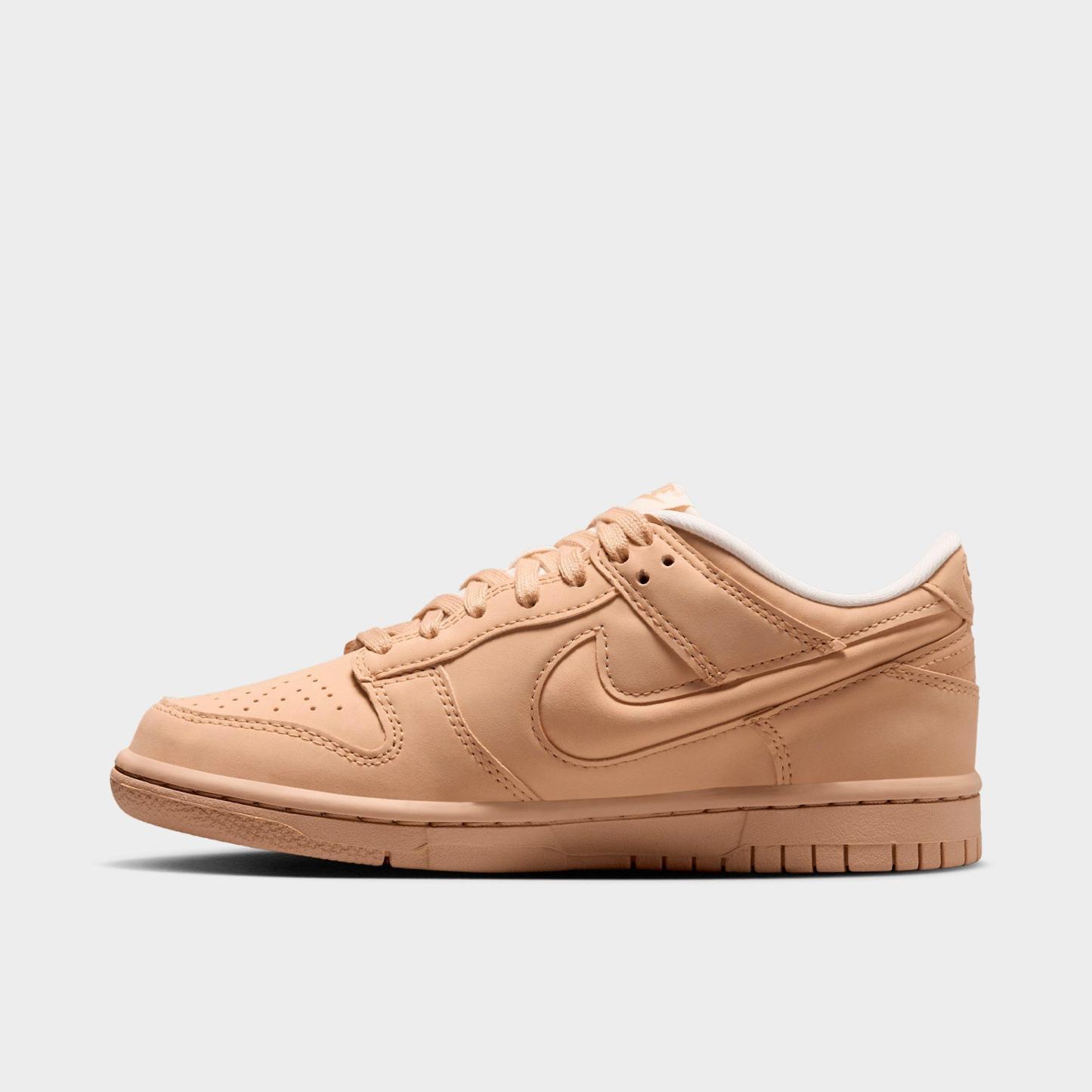 Big Kids' Nithtke Dunk Low LV8 Casual Shoes - Sesame/Pale Ivory/Sesame - Left shoe facing left. Outside of the shoe.