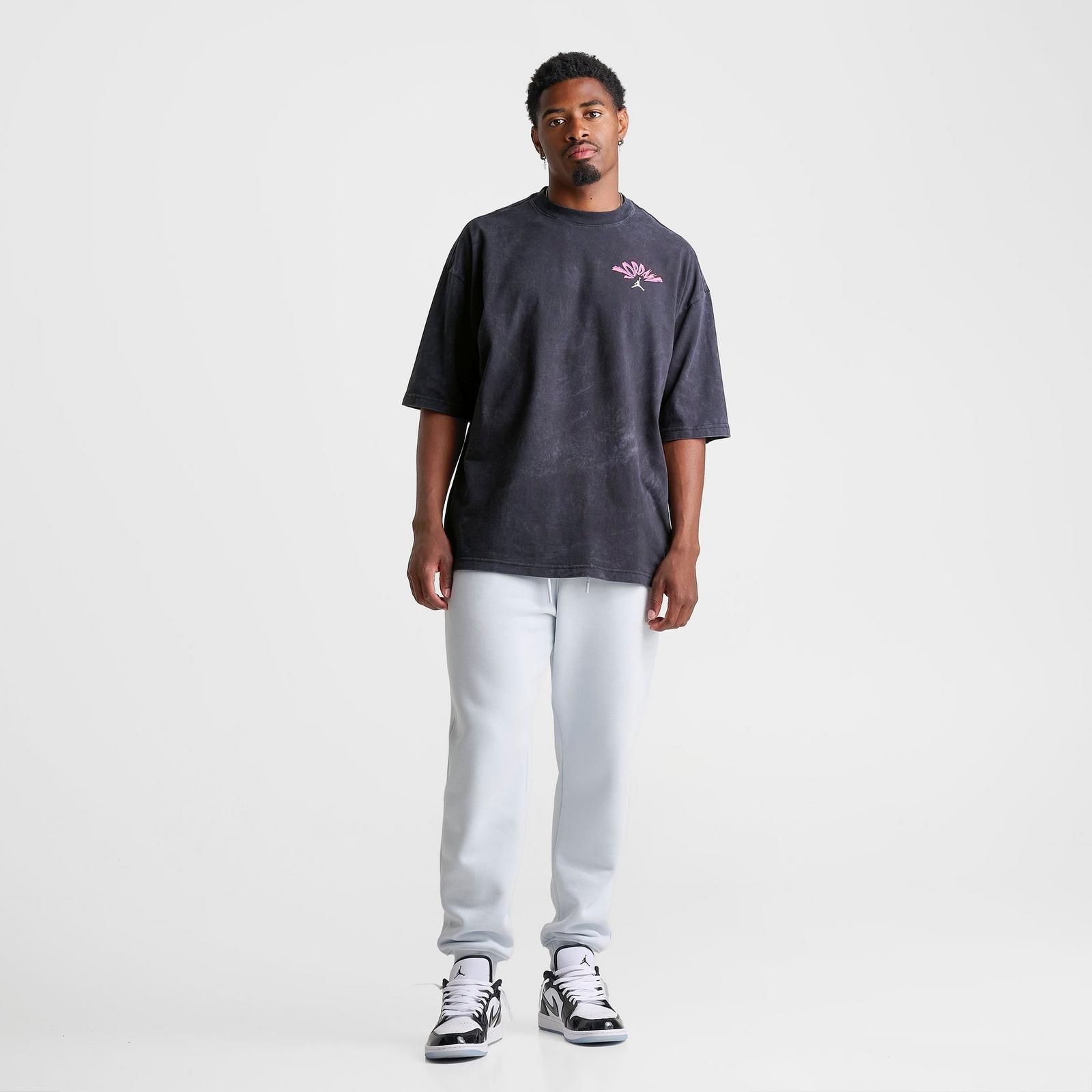 Men's Jordan Flight Retro Illustration Graphic T-Shirt - Black/White