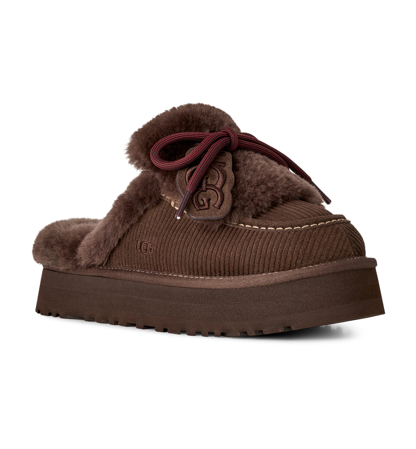 UGG® Women's Disquette Heritage Lace-Up Clog Slippers - Burnt Cedar
