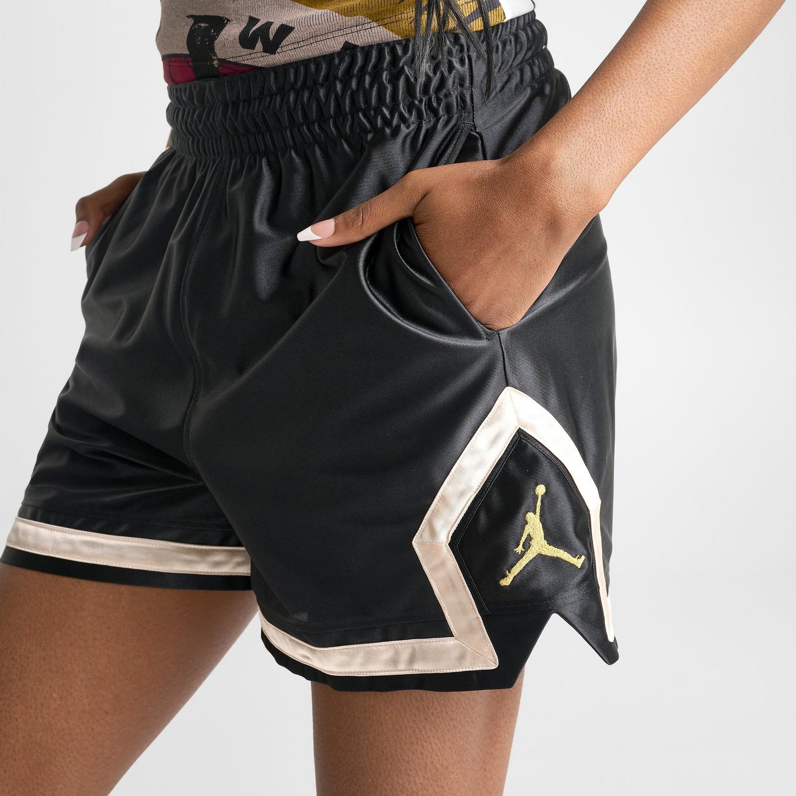 Women's Jordan Sport 4" Diamond Basketball Shorts - Black/Metallic Gold - view 5